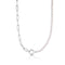 Silver Pearl Chunky Link Chain Necklace